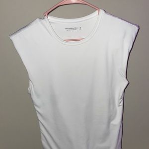 Abercrombie & Fitch Soft AF White Cap Sleeve Bodysuit